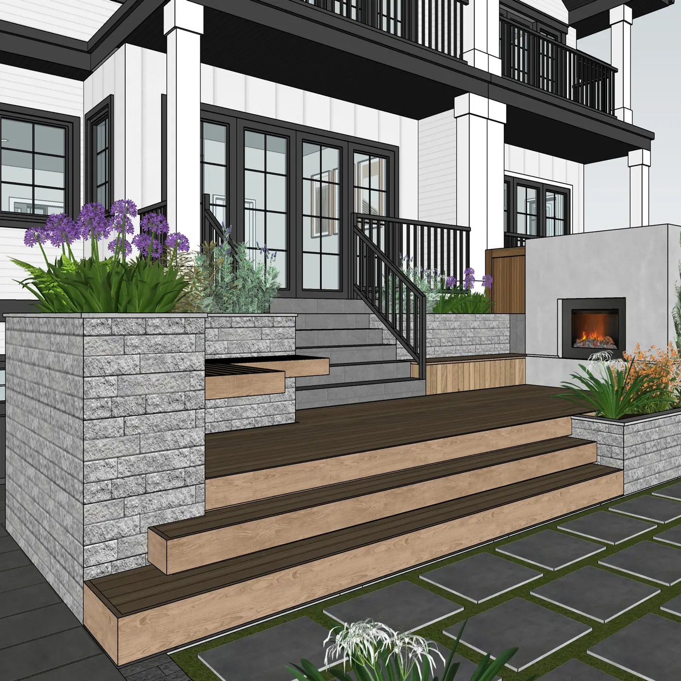 Quilchena Farm House Landscaping, a custom home landscaping project by Costar Construction at 2174 W 32nd Ave, Vancouver, photo 4 of 6